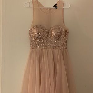 Rose Gold Sequin & Tulle Dress